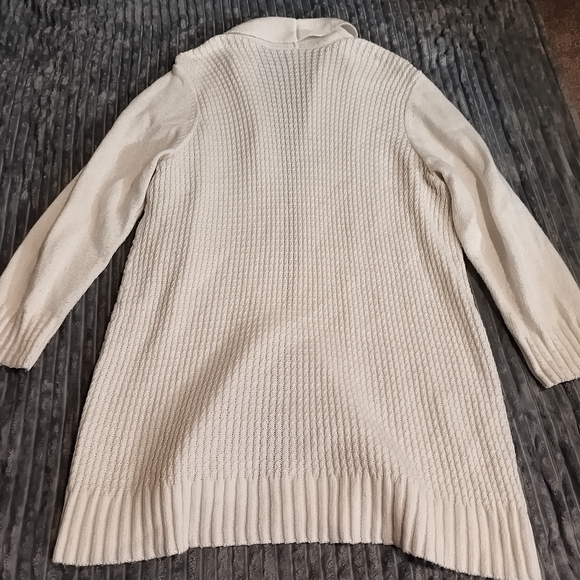 Chico's Cream Ivory Long Cardigan Sweater Duster Sz 4 (US 2XL) - Picture 4 of 9